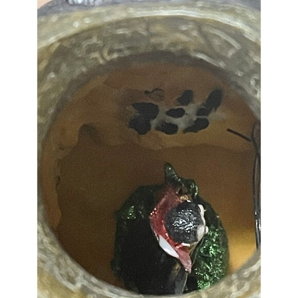 VINTAGE HALLOWEEN HAUNTED BAT HOUSE Ceramic Candle Holder  RARE - Picture 16 of 16